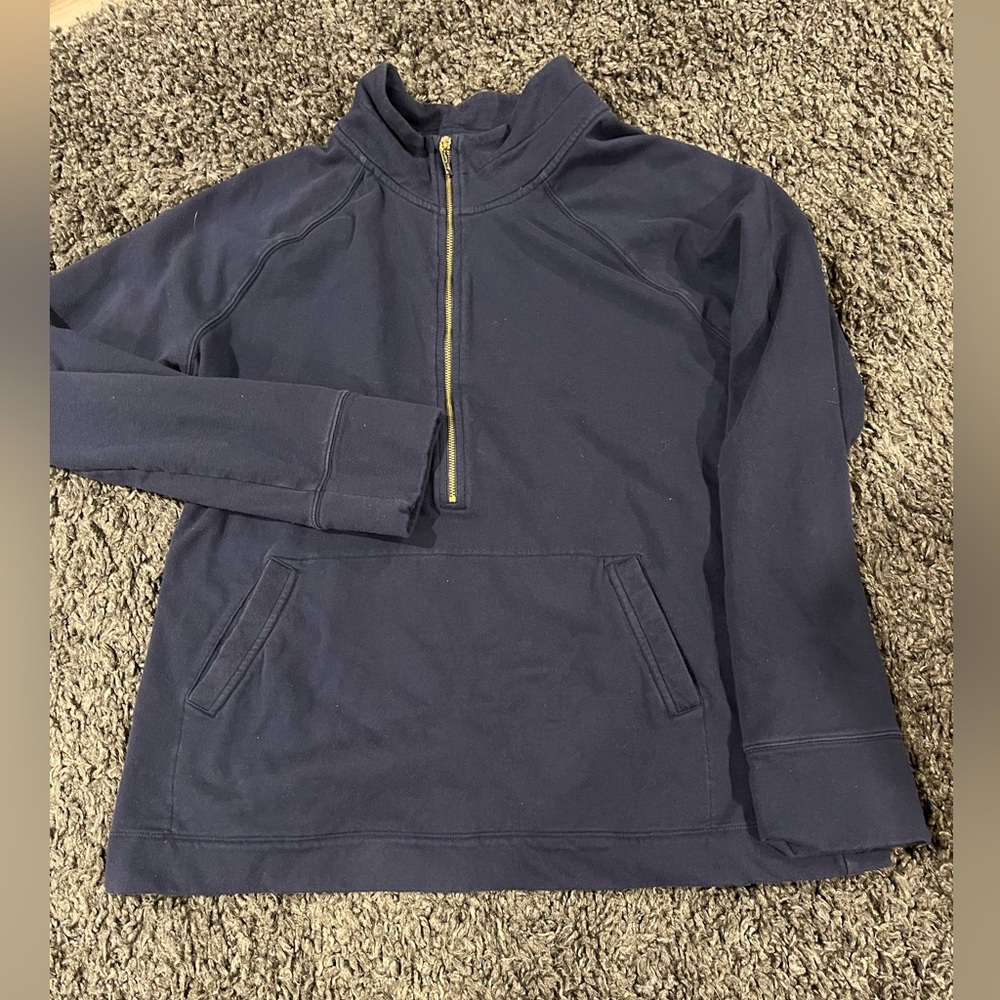Lilly Pulitzer Navy Blue Skipper Pullover Sweatshirt Size XL
